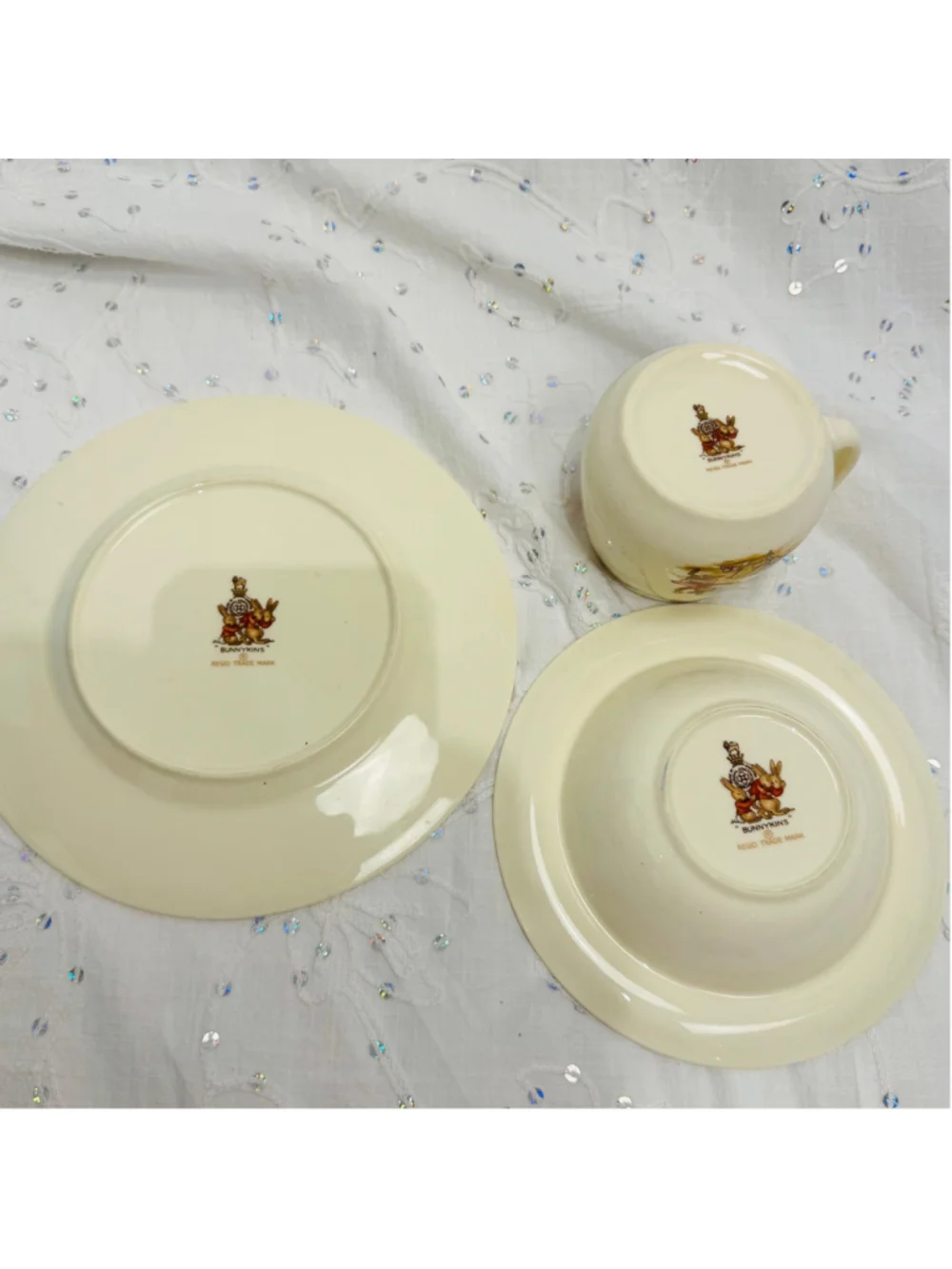 Royal Doulton Bunnykins Fine Bone China Children’s 3-Piece Dish Set | England c.